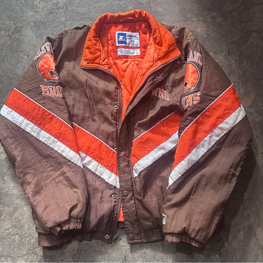 Brown and Orange NFL Jacket
